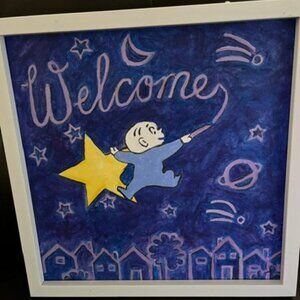 Welcome Hanging Art- HAROLD'S CRAYON